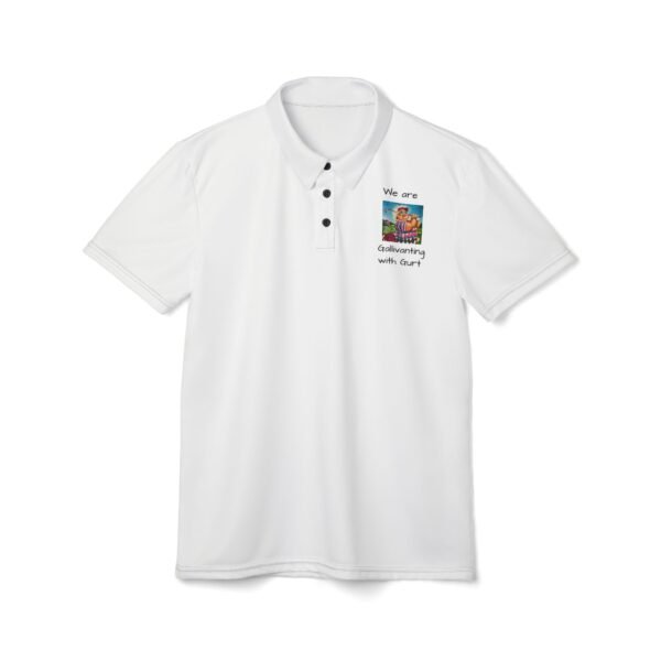 Gallivanting Gurt Goes Golfing Unisex Polo Shirt - Image & We are Gallivanting with Gurt on right - Image 2