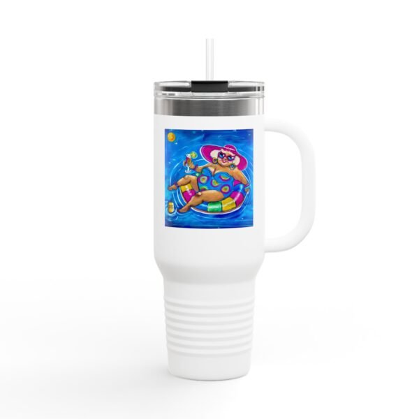 Fun Summer Insulated Travel Mug - 40oz - Perfect for Beach Days & Road Trips