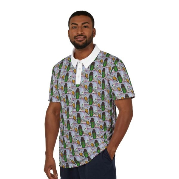 Pickleball Queen Print Polo Shirt - Image 2