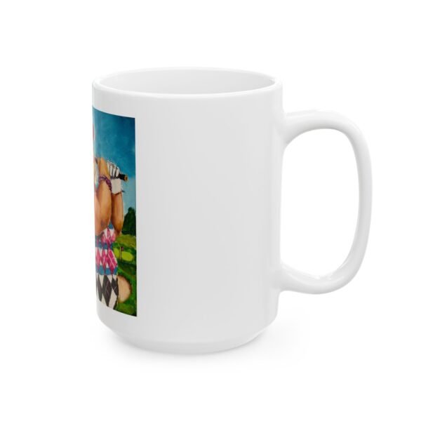 Gurt goes Golfing Colorful Artistic Ceramic Mug - Perfect for Coffee Lovers & Art Enthusiasts - Image 7