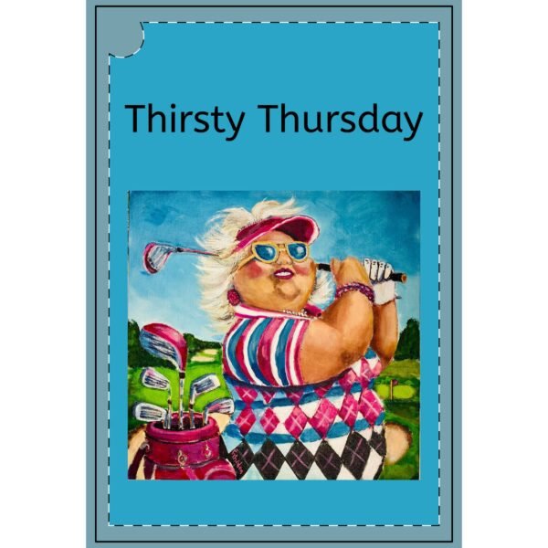 Thirsty Thursday Golf Towels - Fun & Vibrant Golf Accessories for Enthusiasts