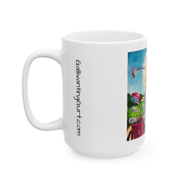 Gurt goes Golfing Colorful Artistic Ceramic Mug - Perfect for Coffee Lovers & Art Enthusiasts - Image 6