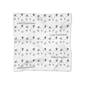 Gallivanting Gurt Poly Scarf - Stylish Pet Lover Accessory with Paw Prints