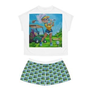 Playful Golf-Themed Women's Pajama Set - Perfect for Golf Lovers!