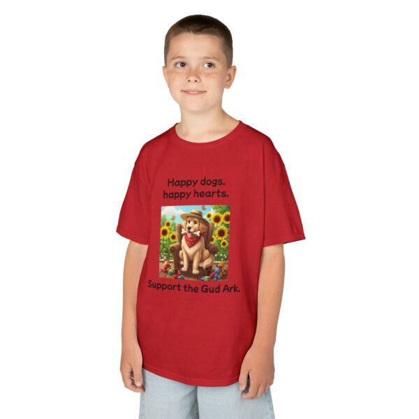 Kids Heavy Cotton™ Tee - Support the Gud Ark with Happy Dogs Design Golden Retriever - Image 12