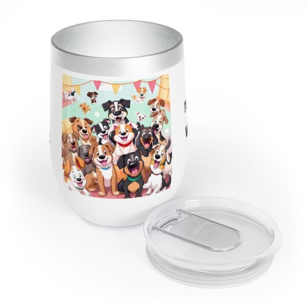 Wine Tumbler - Ruff Day Wine Down with the Pups Design