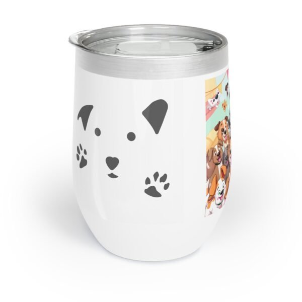 Wine Tumbler - Ruff Day Wine Down with the Pups Design - Image 3