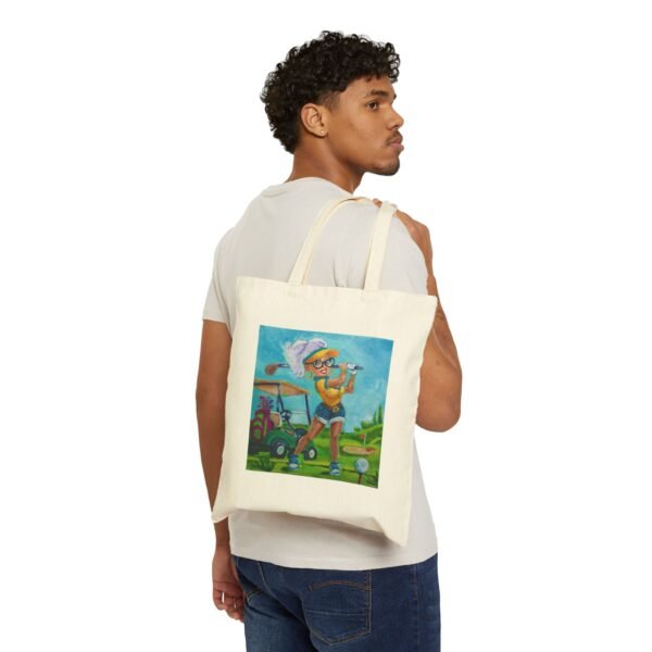 Trudy Golfing Canvas Tote Bag Happy Dog Happy Heart Support the Gud Ark - Image 3