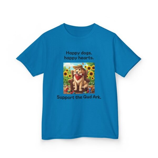 Kids Heavy Cotton™ Tee - Support the Gud Ark with Happy Dogs Design Golden Retriever - Image 9