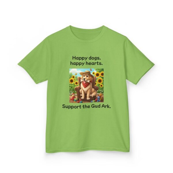 Kids Heavy Cotton™ Tee - Support the Gud Ark with Happy Dogs Design Golden Retriever - Image 7