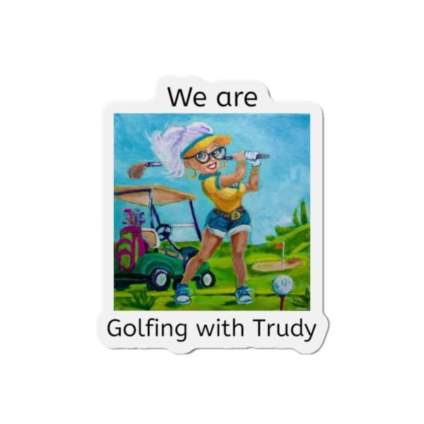 Die-Cut Magnets - Golfing with Trudy Cruise Door Identifier