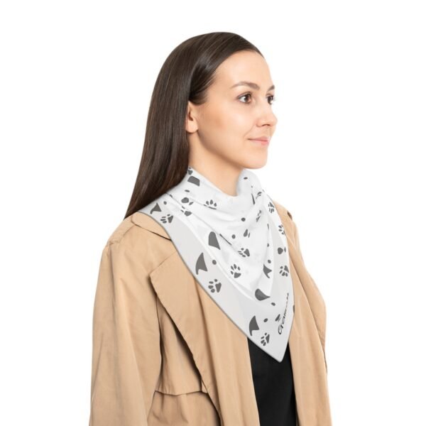 Gallivanting Gurt Poly Scarf - Stylish Pet Lover Accessory with Paw Prints - Image 3
