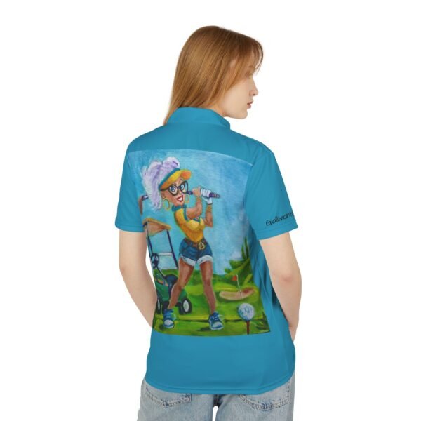 Polo Shirt - Trudy goes Golfing Turquoise - Image 6