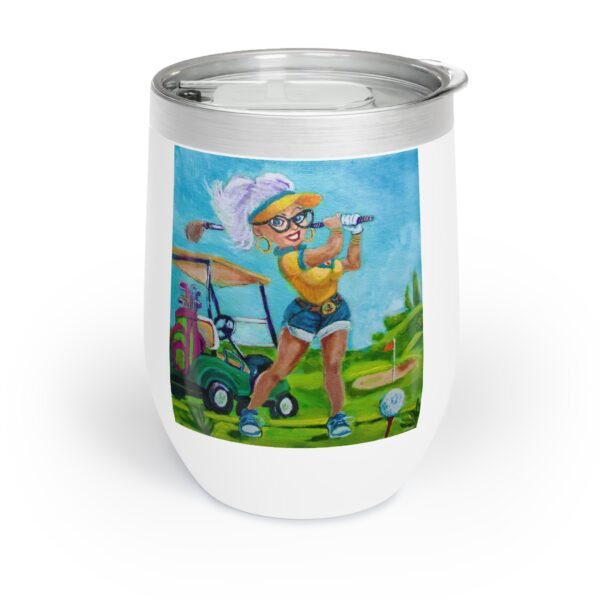 Golfing Trudy - Tee it up and Wine down.  Wine Tumbler | Perfect for Parties & Outdoor Events