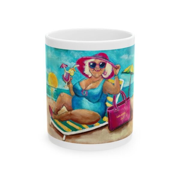 Mug - Gurt at the Beach, Gallivanting with Gurt Collection, 11oz, 15oz