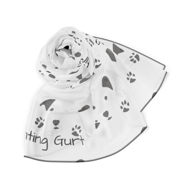 Gallivanting Gurt Poly Scarf - Stylish Pet Lover Accessory with Paw Prints - Image 2
