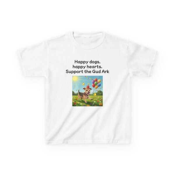 Kids Heavy Cotton™ Tee - Support the Gud Ark with Happy Dogs Design