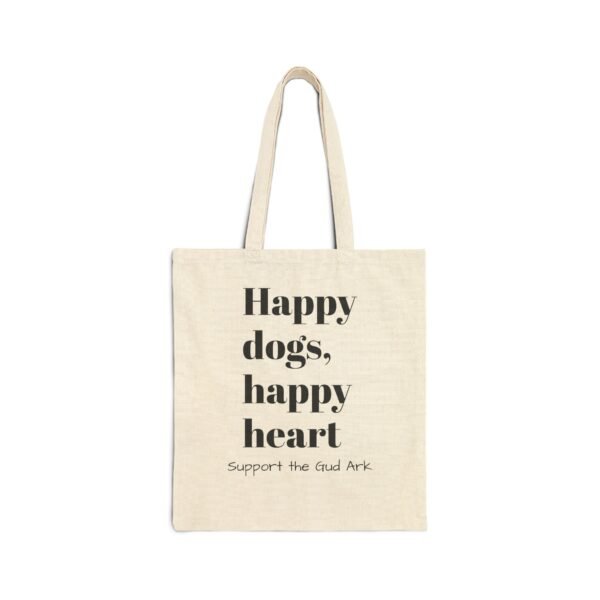 Trudy Golfing Canvas Tote Bag Happy Dog Happy Heart Support the Gud Ark - Image 2