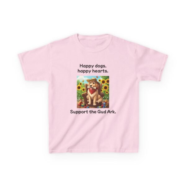 Kids Heavy Cotton™ Tee - Support the Gud Ark with Happy Dogs Design Golden Retriever - Image 10