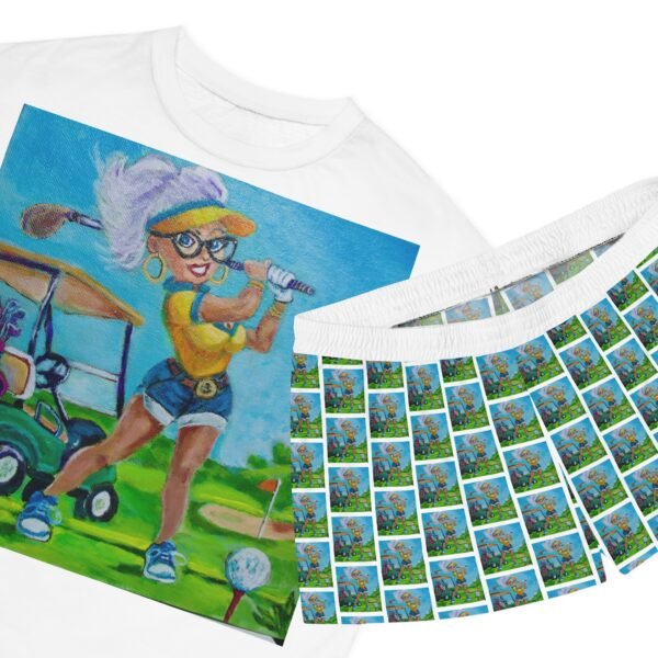 Playful Golf-Themed Women's Pajama Set - Perfect for Golf Lovers! - Image 3