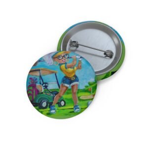 Trudy Golfing - Show your support for the Gud Dogs with the button pen.