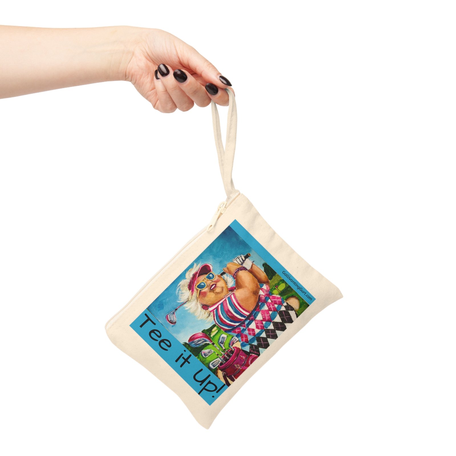 Golfing with Gurt as she Tee’s It Up Golf Accessory Zipper Pouch - Fun & Functional for Golf Lovers - Image 4