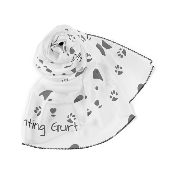 Gallivanting Gurt Poly Scarf - Stylish Pet Lover Accessory with Paw Prints - Image 5