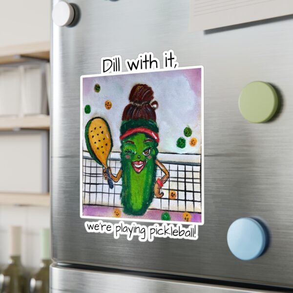 Whimsical Pickleball Queen Kiss-Cut Vinyl Decal - Dill with it, we’re playing pickleball! - Image 10