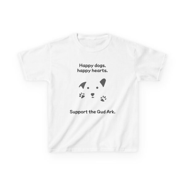 Kids Heavy Cotton™ Tee - Support the Gud Ark with Happy Dogs outline