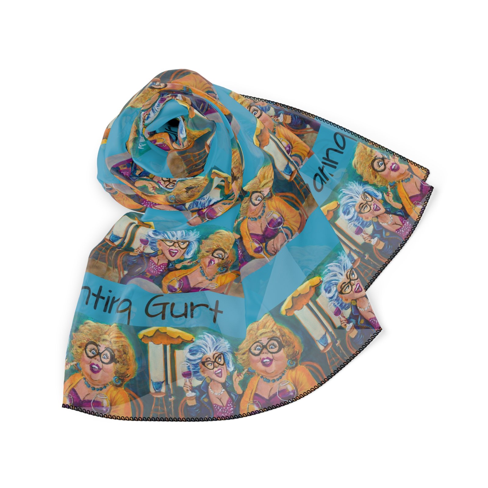 Partners in Wine Gallivanting Gurt Poly Scarf - Stylish for the Partners in Wine - Image 5