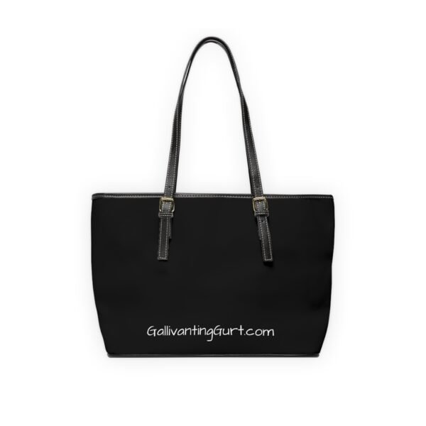 Black and White Chic PU Leather Shoulder Bag - Fun Summer Vibes with a Gud Dog Design - Image 5