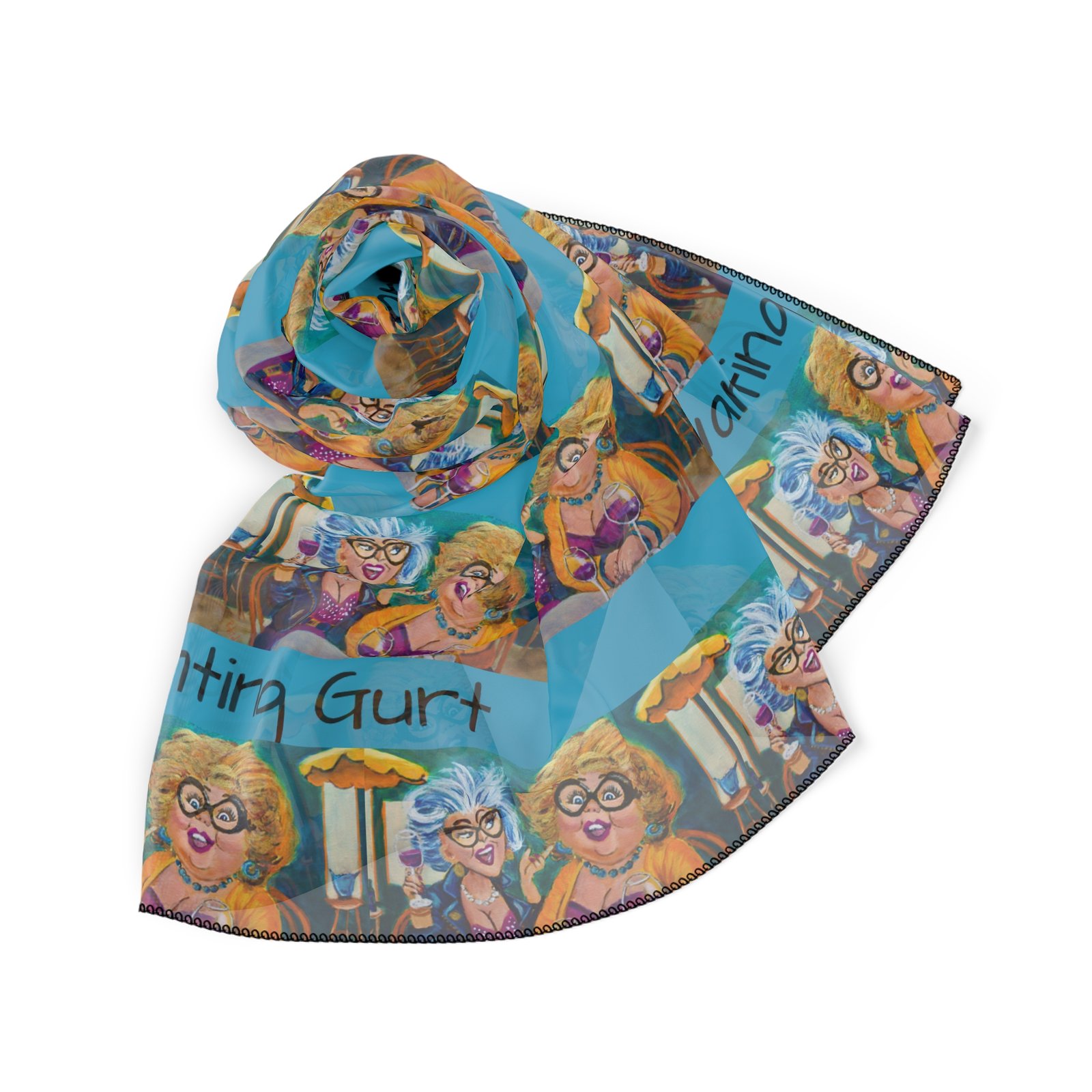 Partners in Wine Gallivanting Gurt Poly Scarf - Stylish for the Partners in Wine - Image 2