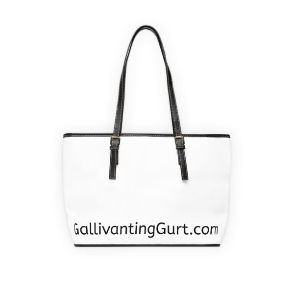 Chic PU Leather Shoulder Bag - Fun Summer Vibes with Gallivanting Gurt at the Beach Design White - Image 5