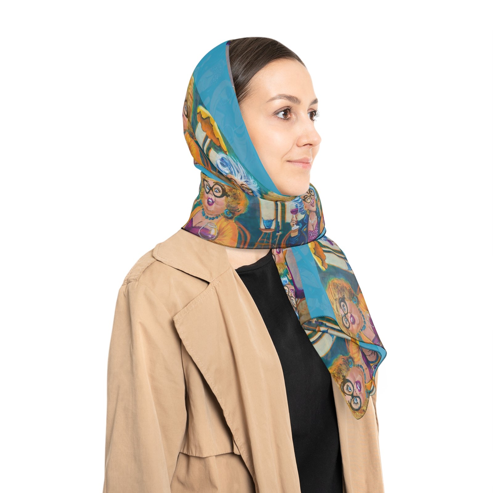 Partners in Wine Gallivanting Gurt Poly Scarf - Stylish for the Partners in Wine - Image 6