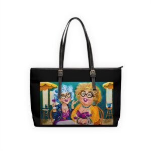 Partners in Wine on Black Chic PU Leather Shoulder Bag - Parnters in Wine