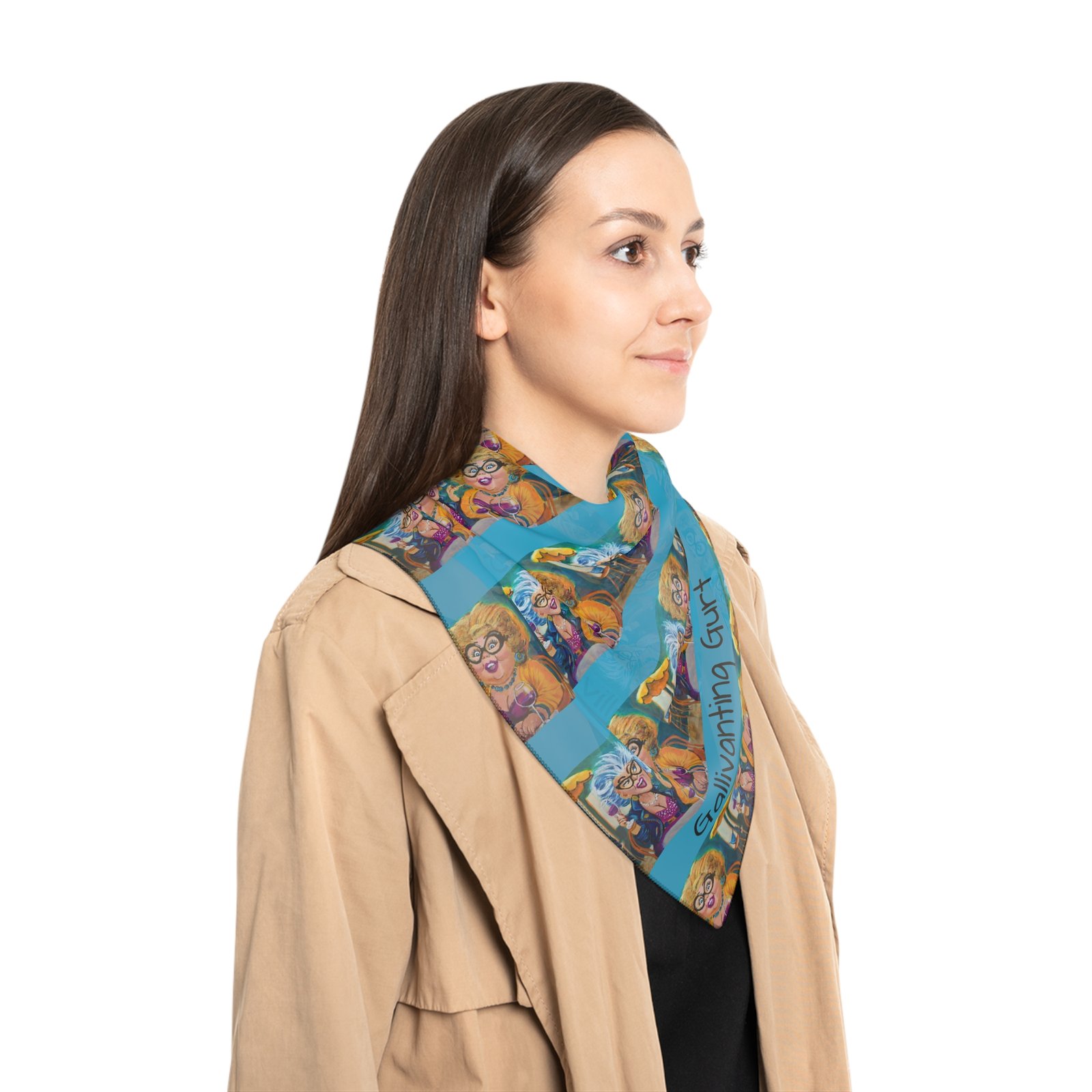 Partners in Wine Gallivanting Gurt Poly Scarf - Stylish for the Partners in Wine - Image 3