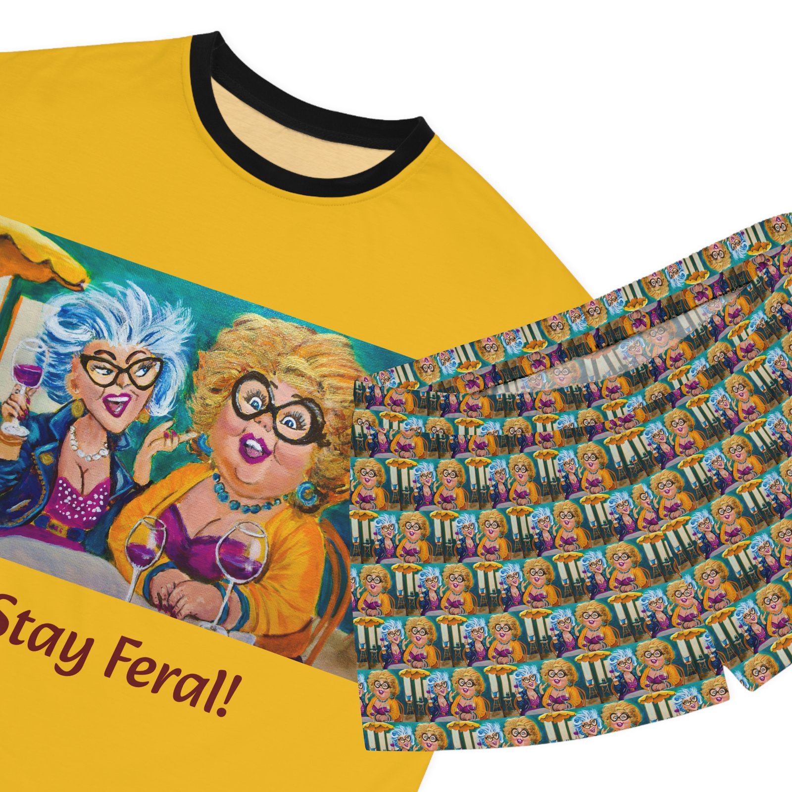 Stay Feral Women's Pajama Set - Perfect for All Feral Aunties and Sisters. - Image 3
