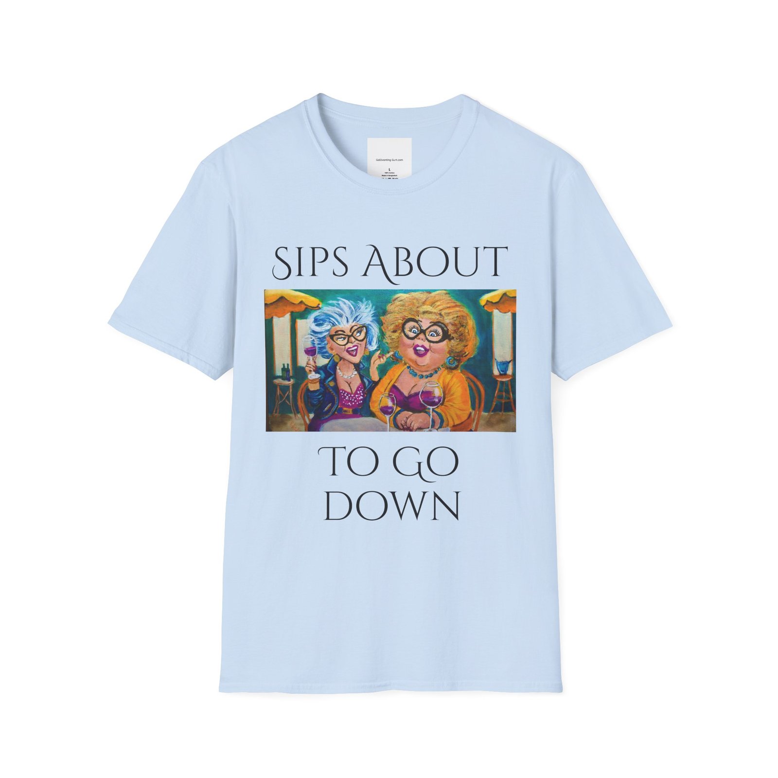 Wine T-Shirt - Sips About to go down Partners in Wine - Image 8