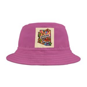 Pink  Arizona  Colorful Retro Summer Bucket Hat -