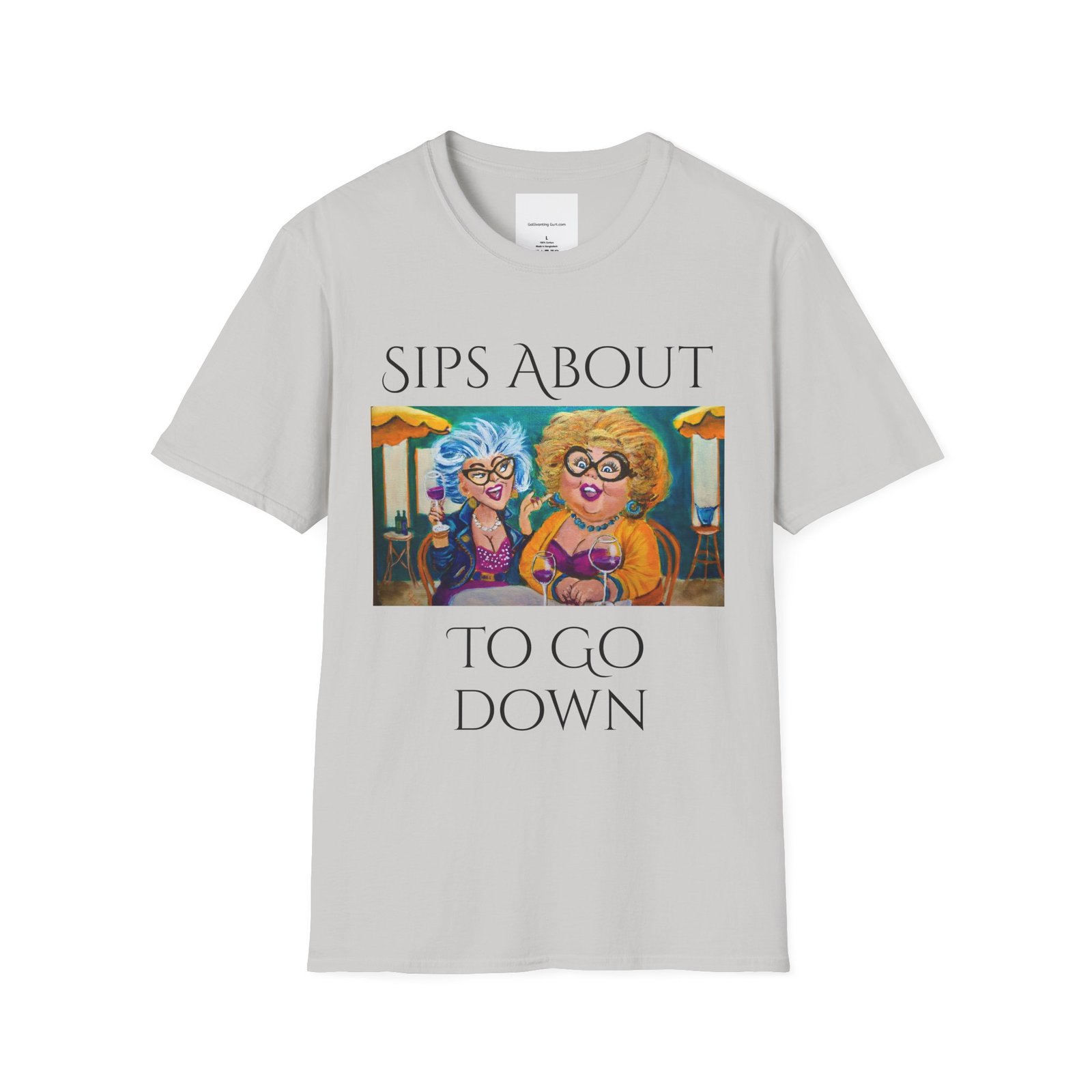 Wine T-Shirt - Sips About to go down Partners in Wine - Image 7