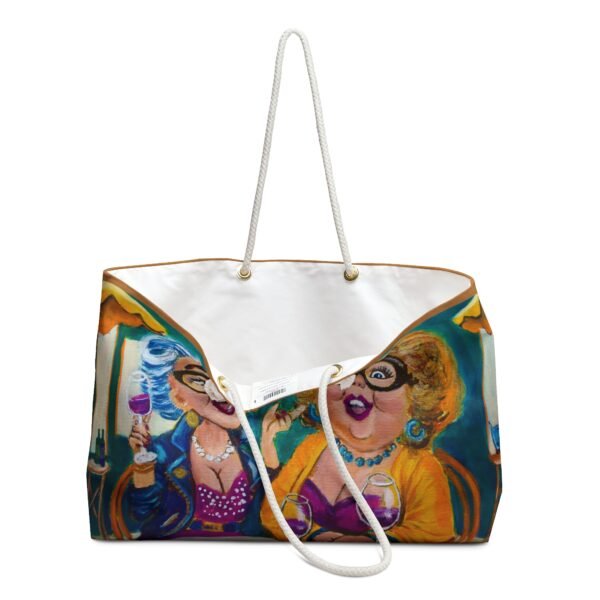 Weekender Bag - No Wine Left Behind Whimsical Travel Tote - Image 2