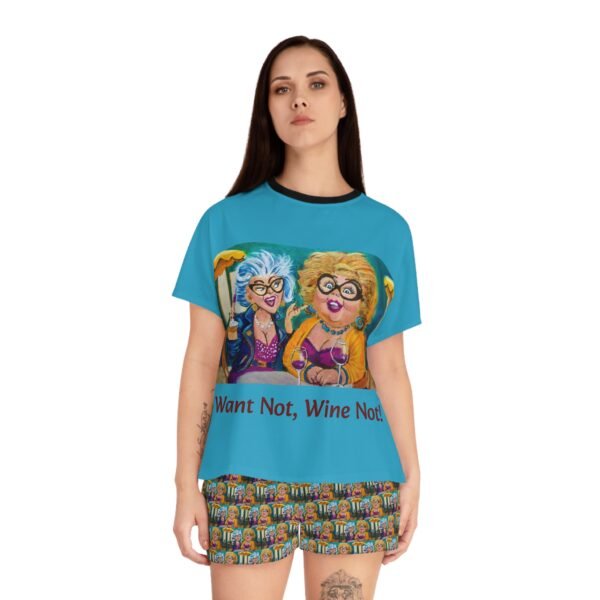 Why Not, Wine Not!   Women's Pajama Set - Perfect for All Wine lovers - Image 4