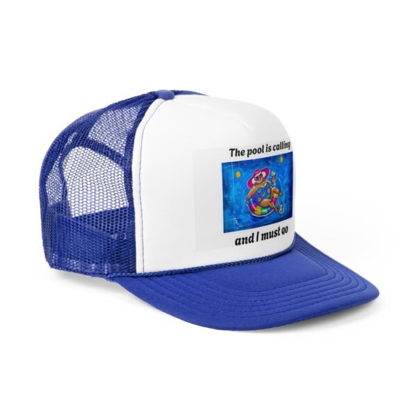Funny Pool Trucker Cap - 'The Pool Is Calling and I Must Go' - Image 6