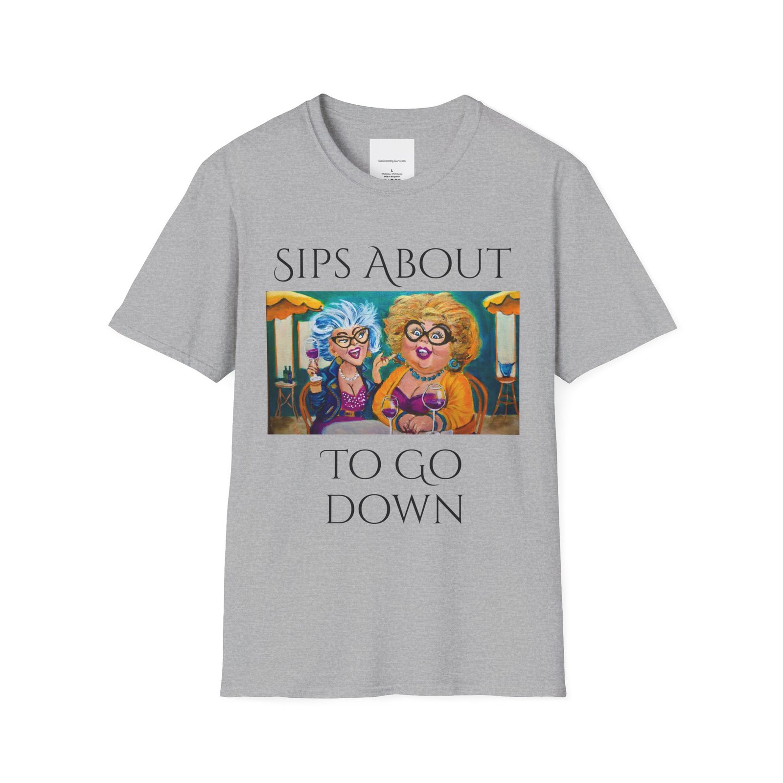 Wine T-Shirt - Sips About to go down Partners in Wine - Image 9