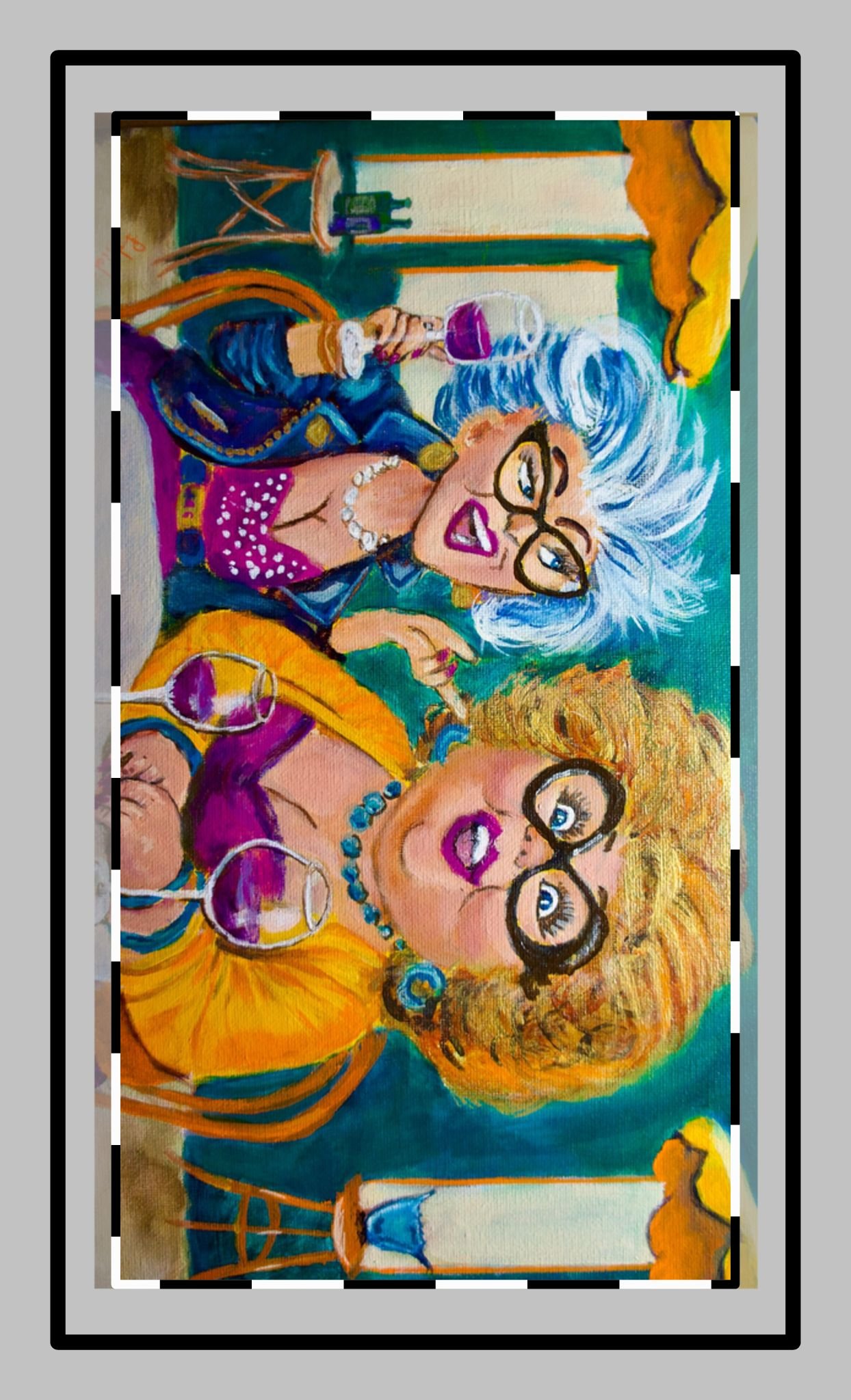 Partners in Wine Custom Shape Magnets - Fun and Whimsical Art for Home Decor