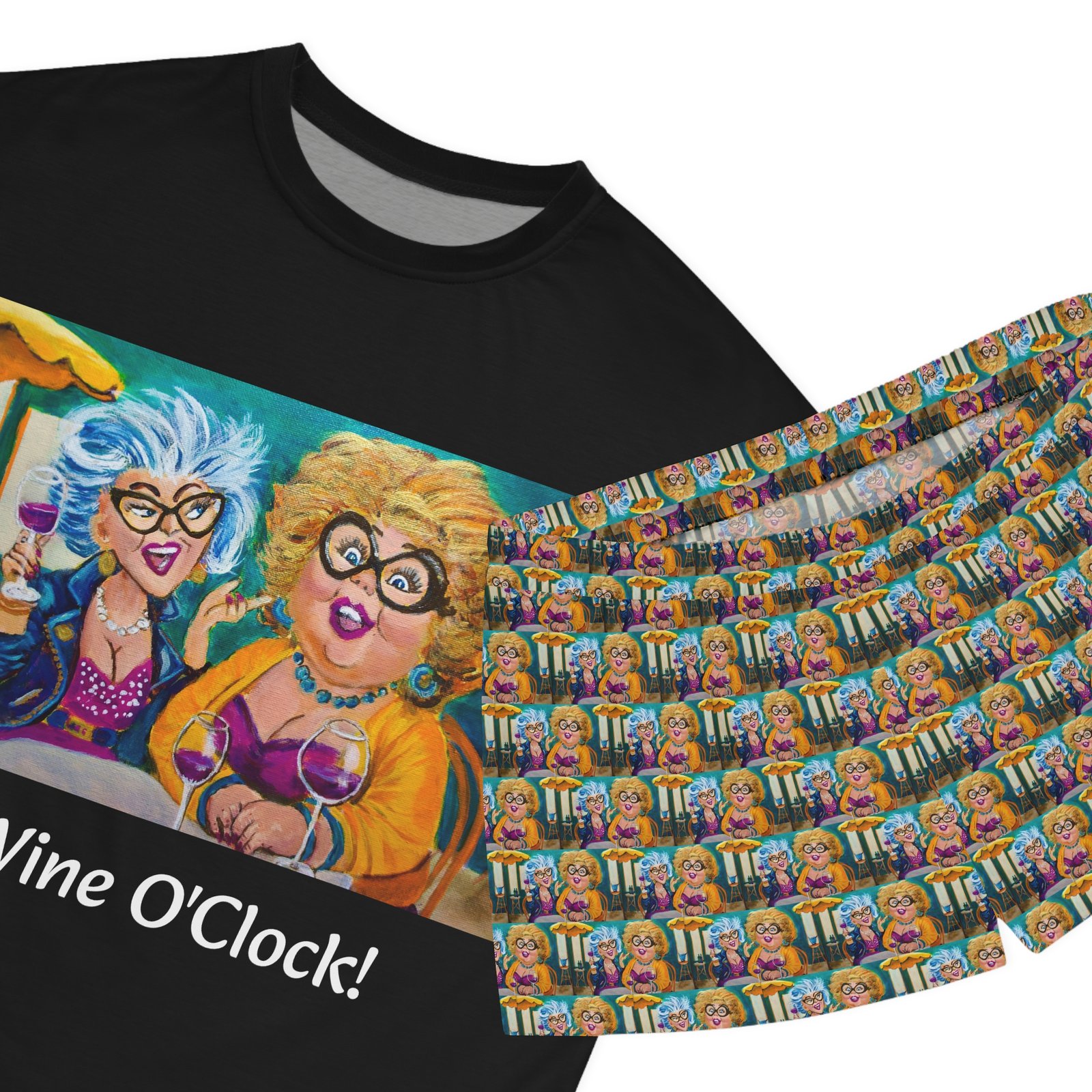 Wine O’Clock!   Women's Pajama Set - Perfect for All Wine lovers - Image 3