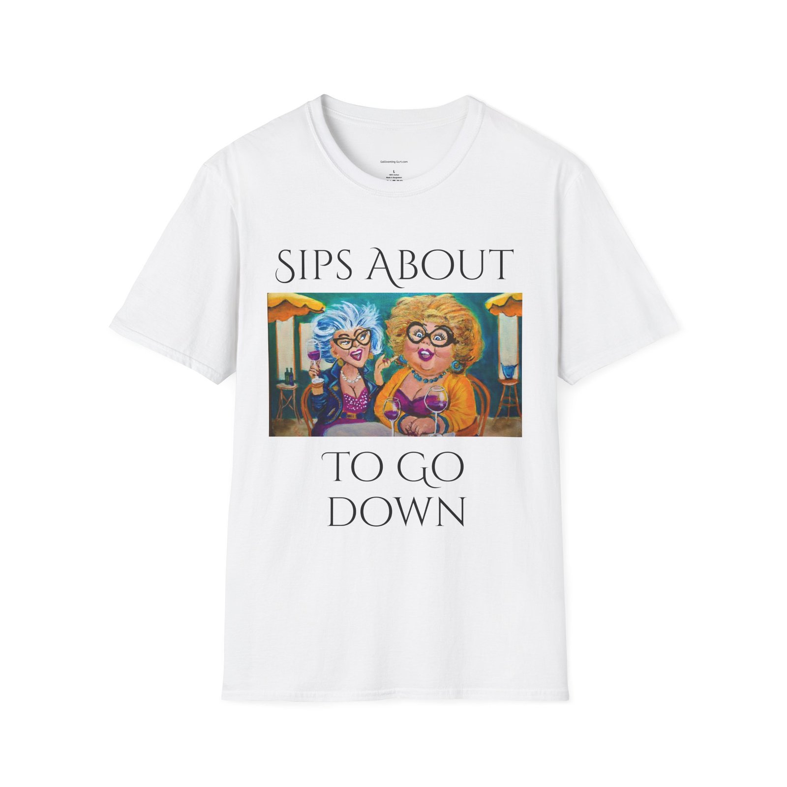 Wine T-Shirt - Sips About to go down Partners in Wine