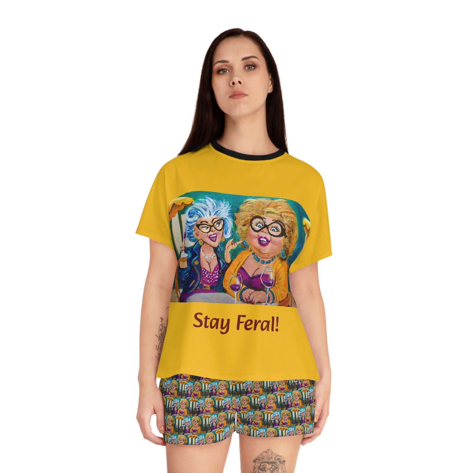 Stay Feral Women's Pajama Set - Perfect for All Feral Aunties and Sisters. - Image 4