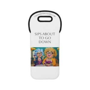 Funny Wine Tote Bag - "Sips About to Go Down" - Perfect Gift for Wine Lovers