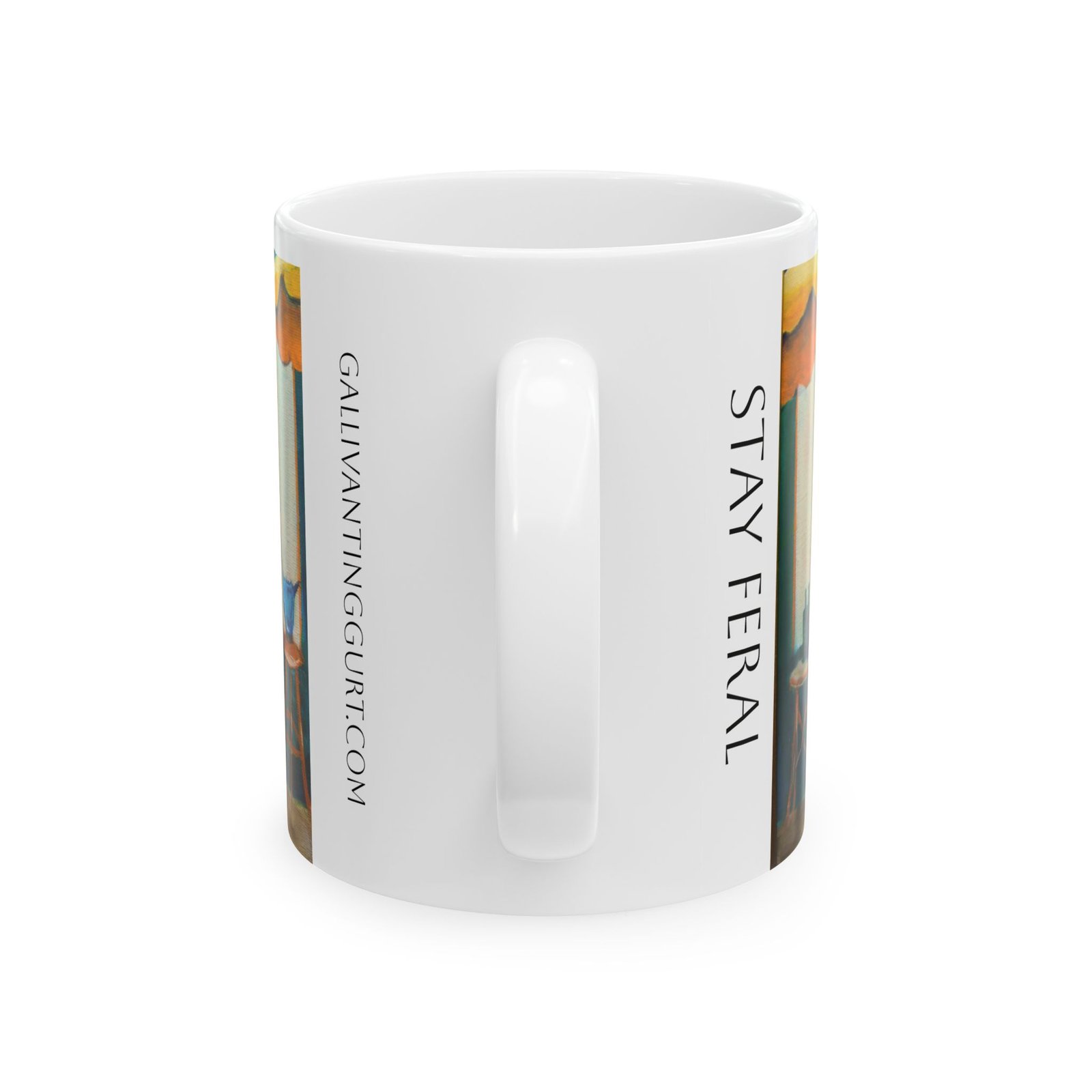 Stay Feral!  Fun & Quirky Ceramic Mug for the Feral Aunts! - Image 2